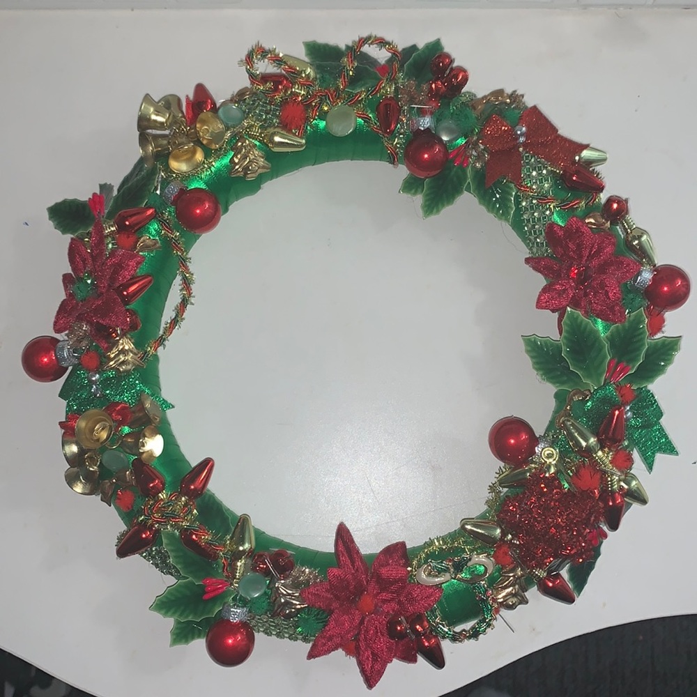 Christmas Jewelry Wreath Handmade